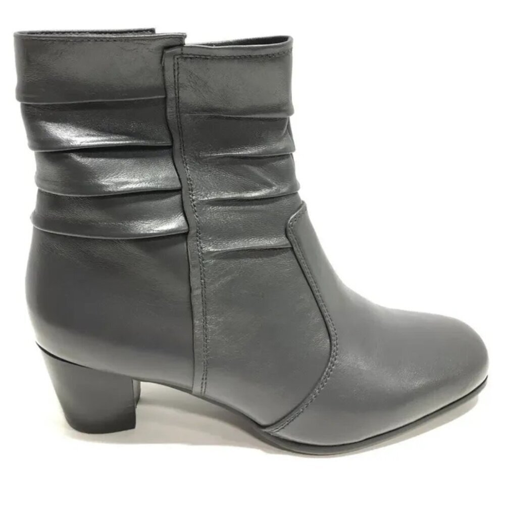 David Tate Women’s Ankle Boot Gray Leather Size 10.5 M
